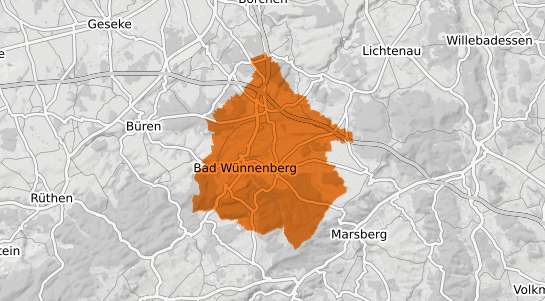 Mietspiegelkarte Bad W&uuml;nnenberg